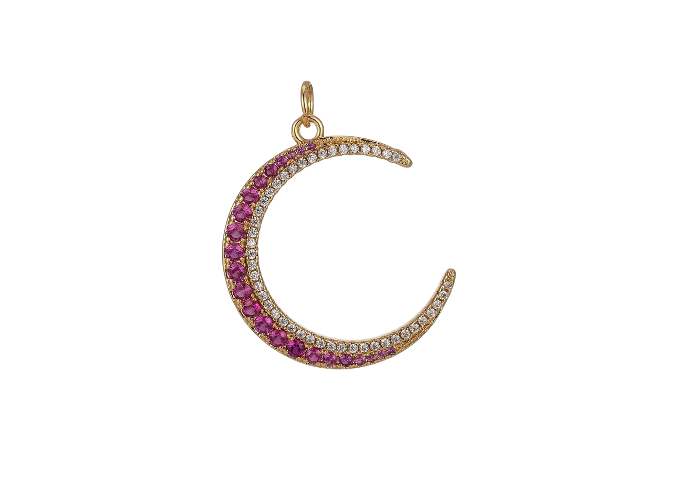 Pink Cresent Moon - Medium