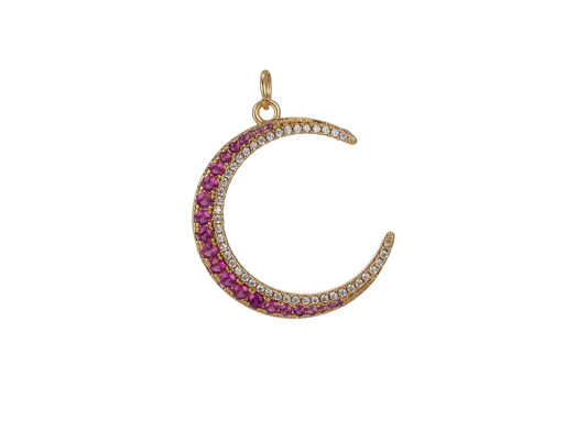 Pink Cresent Moon - Medium