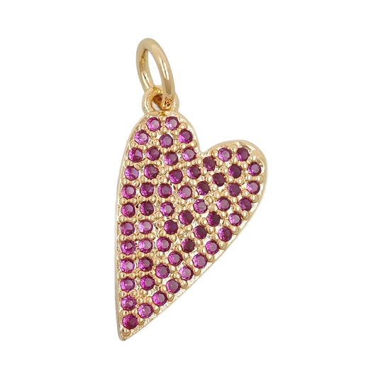 Pink Diamond Heart - Medium